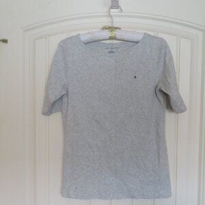 Tommy Hilfiger Grey Mix Cotton Tee Small (K465)